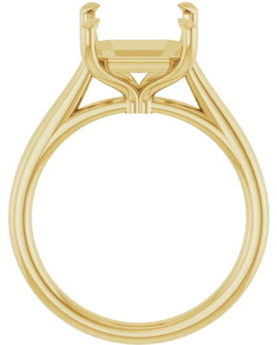 Sužadėtuvių Žiedas „Claw-Pong“ 14k yellow gold Emerald 11mm x 9mm (2)