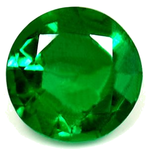 0.53 carat GREEN Round Smaragdas (1)