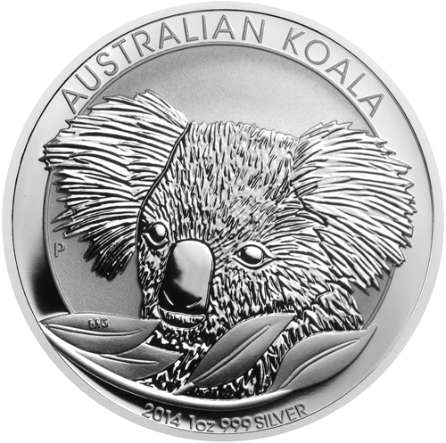 2014 Koala Australija 1 oz sidabrinė moneta (1)