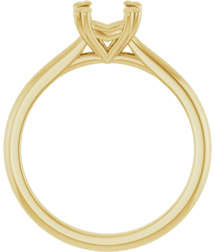 14K Yellow 5.5 mm Square Solitaire Engagement Ring Mounting (2)