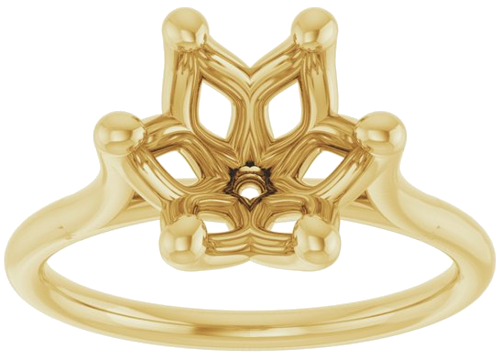 Sužadėtuvių Žiedas „Cathedral-Style Solitaire“ 14k yellow gold Round 9mm (3)
