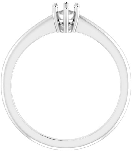 Sužadėtuvių Žiedas „Solitaire“ 14k white gold Marquise 6mm x 3.5mm (2)
