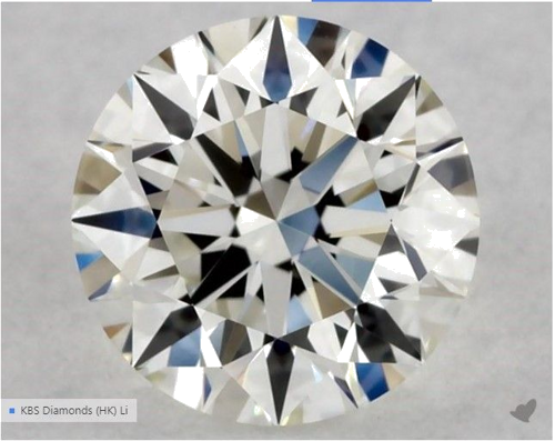 0.53 carat I-VVS2 Excellent cut Natūralus Round Deimantas (1)