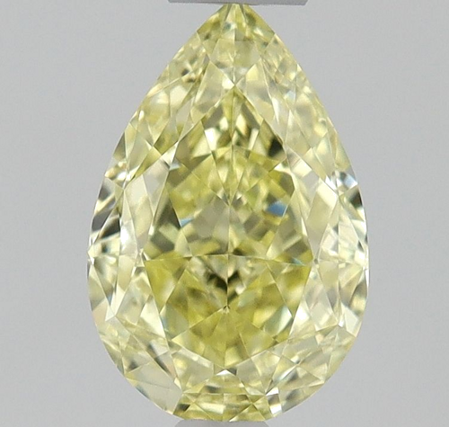 0.51 carat Fancy Yellow-VVS1 Natūralus Pear Deimantas (1)