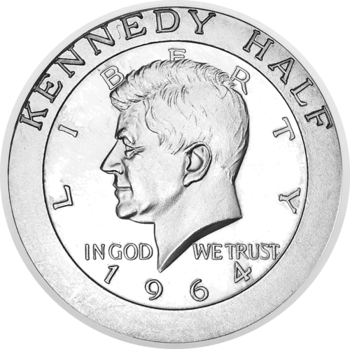 1 oz Кеннеди США серебряная монета (1)