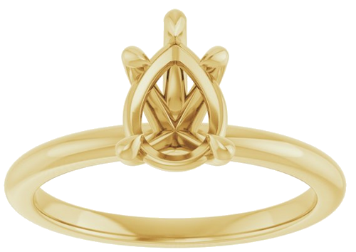 Sužadėtuvių Žiedas „Claw-Prong“ 10k yellow gold Pear 8mm x 6mm (3)