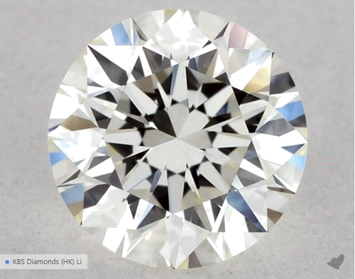 0.57 carat K-VVS1 Excellent cut Natūralus Round Deimantas (1)