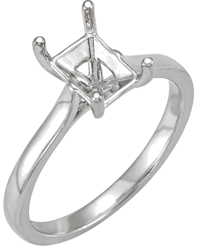 Sužadėtuvių Žiedas „Solitaire“ 950 Platinos Emerald 7mm x 5mm (1)