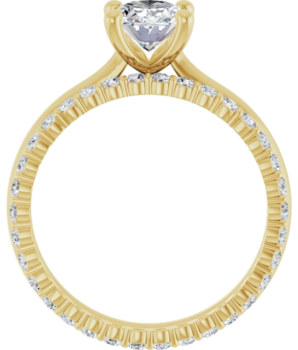 14K Yellow 8x6 mm Oval Solitaire Engagement Ring Mounting (7)