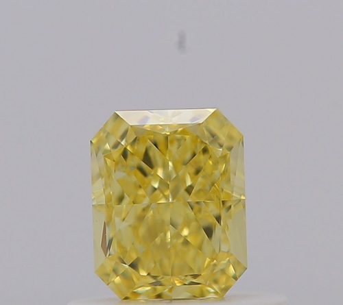 0.61 carat Fancy Intense Yellow-VVS2 Natūralus Radiant Deimantas (1)