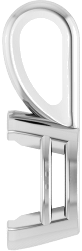 Pakabukas „Half-Bezel Solitaire“ 585 Baltojo Aukso Oval 5mm x 3mm (3)