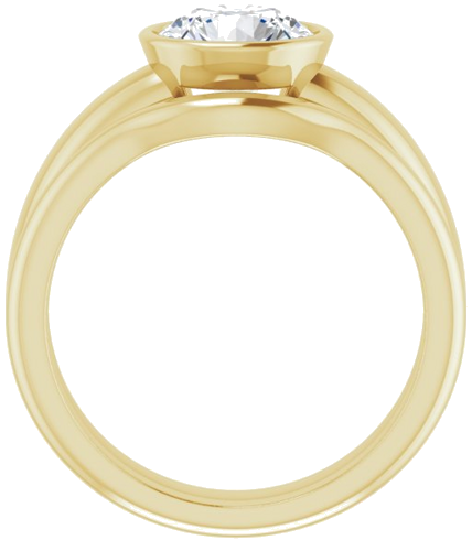 14K Yellow 7.4 mm Round Engagement Ring Mounting (7)