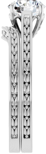 Sužadėtuvių Žiedas „Solitaire“ 585 Baltojo Aukso Round 6.5mm (9)