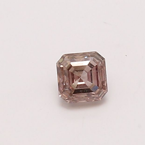 0.5 carat Fancy Dark Pinkish Brown-VS2 Natūralus Asscher Deimantas (1)