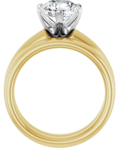 Sužadėtuvių Žiedas „Solstice Solitaire®“ 14k yellow/white gold Round 8.2mm (7)