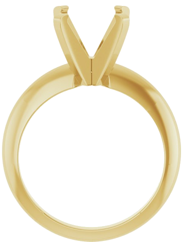 14K Yellow 9 mm Round Solitaire Engagement Ring Mounting (2)
