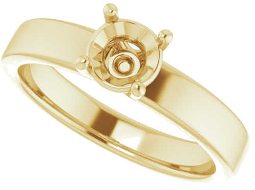 Sužadėtuvių Žiedas „Solitaire“ 14k yellow gold Round 5.5mm (5)