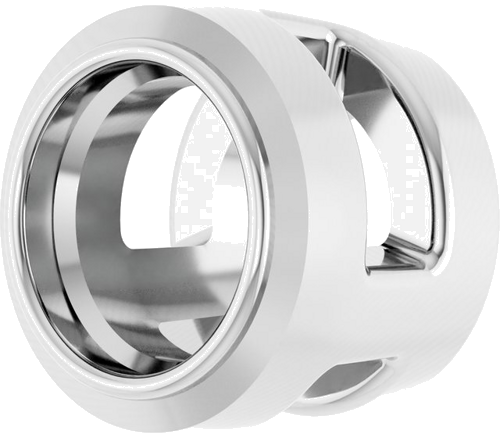 Pakabukas „Round Bezel-Set Slide“ 585 Baltojo Aukso Round 3mm (2)