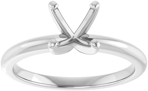 Sužadėtuvių Žiedas „Solitaire“ 585 Baltojo Aukso Round 7mm (3)