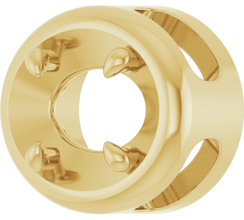 Pakabukas „Solitaire Slide“ 14k yellow gold Oval 7mm x 5mm (2)