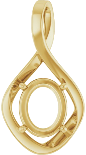 Pakabukas „Infinity-Inspired“ 14k yellow gold Oval 11mm x 9mm (1)
