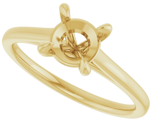 Sužadėtuvių Žiedas „Claw-Prong Solitaire“ 10k yellow gold Round 6.5mm (5)