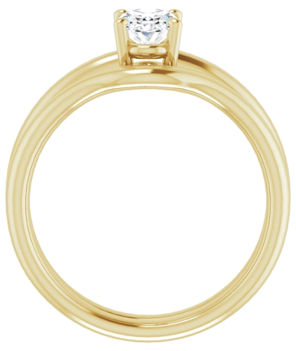 Sužadėtuvių Žiedas „Solitaire“ 585 Geltonojo Aukso Oval 7mm x 5mm (7)