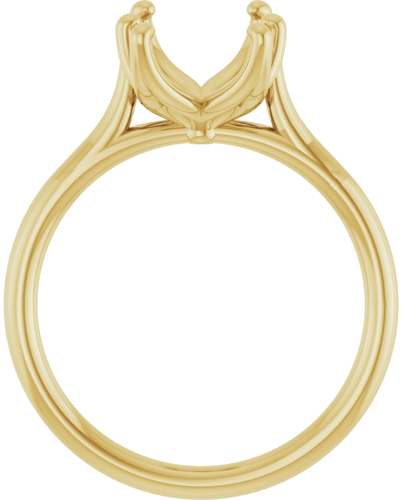 Sužadėtuvių Žiedas „Cathedral-Style Solitaire“ 14k yellow gold Emerald 9mm x 7mm (2)