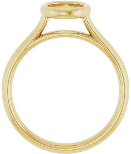 Sužadėtuvių Žiedas „Bezel-Set Solitaire“ 10k yellow gold Oval 8mm x 6mm (2)