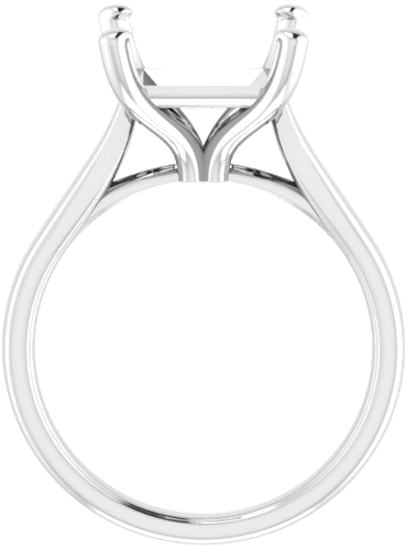 Sužadėtuvių Žiedas „Solitaire“ 585 Baltojo Aukso Square 9mm (2)