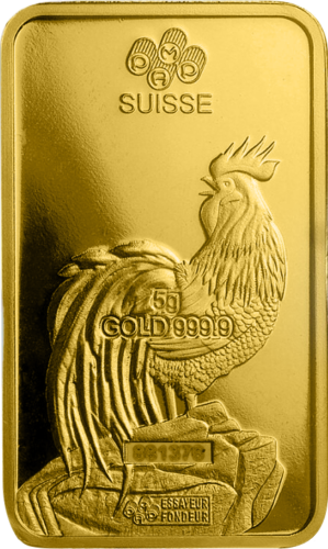5 g Investment Gold Bar Year of the Rooster PAMP (4)