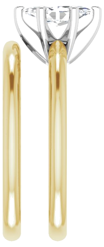 14K Yellow   White  8x4 mm Marquise Solitaire Engagement Ring Mounting (9)