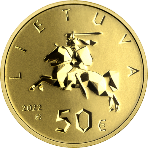 2022 Литва 100-летие Конституции 50 евро золотая монета (2)