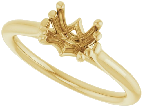 Sužadėtuvių Žiedas „Solitaire“ 14k yellow gold Round 6.5mm (5)