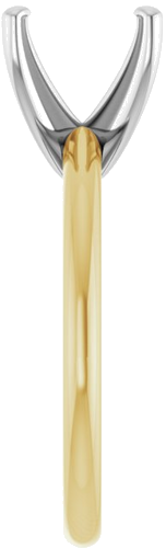 14K Yellow   White  7x7 mm Square Solitaire Engagement Ring Mounting (4)