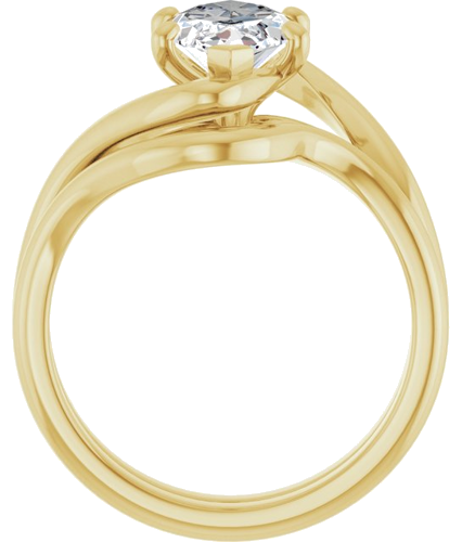 Sužadėtuvių Žiedas „Bypass“ 14k yellow gold Marquise 13mm x 6.5mm (7)
