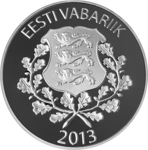 2013 Эстония 100-летие Раймонда Валгре 7 евро серебряная монета (2)