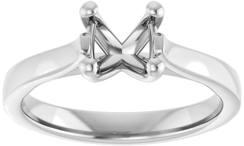 Sužadėtuvių Žiedas 14k white gold Round 6.5mm (3)