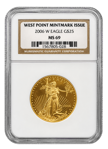 1/2 oz Amerikos Erelis 2006 JAV auksinė moneta NGC MS69 (1)