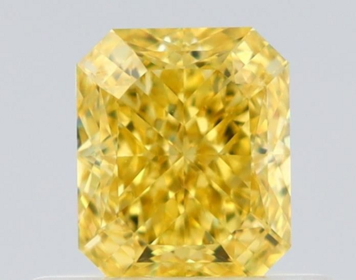 0.53 carat Fancy Vivid Yellow-VVS1 Natūralus Radiant Deimantas (1)
