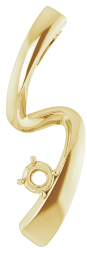 14K Yellow  3 mm Round Pendant Mounting (1)