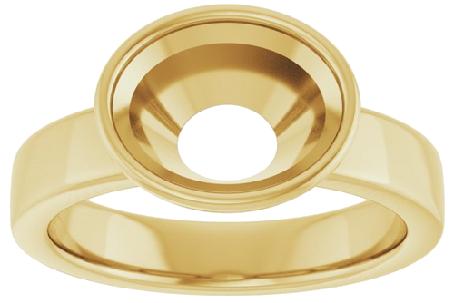 Sužadėtuvių Žiedas „Bezel-Set Solitaire“ 14k yellow gold Oval 10mm x 8mm (3)