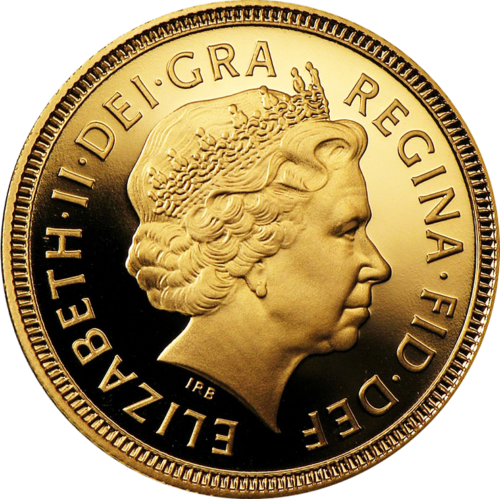 1/2 соверена Елизаветы II (1998-2015) золотая монета (1)