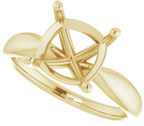 Sužadėtuvių Žiedas 14k yellow gold Cushion 9mm (5)