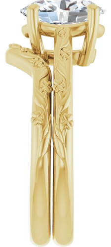 Sužadėtuvių Žiedas „Solitaire“ 14k yellow gold Oval 9mm x 7mm (9)