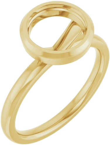 Sužadėtuvių Žiedas „Bezel-Set Solitaire“ 14k yellow gold Round 8mm (1)