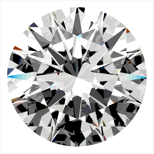 0.5 carat D-VS2 Excellent cut Natūralus Round Deimantas (1)