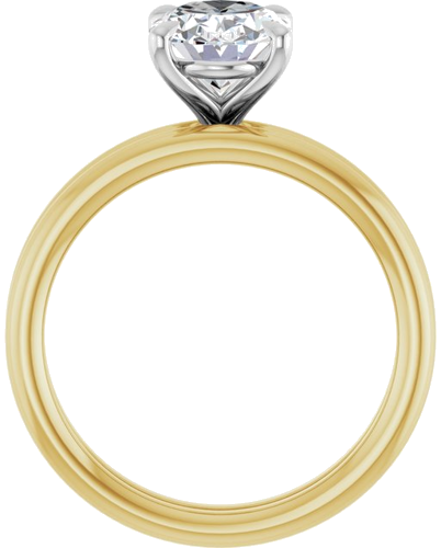 Sužadėtuvių Žiedas „Claw-Prong Solitaire“ 14k yellow/white gold Oval 9mm x 7mm (7)