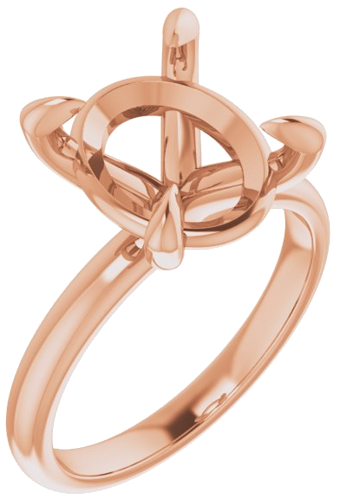 Sužadėtuvių Žiedas „Solitaire“ 14k rose gold Oval 12mm x 10mm (1)