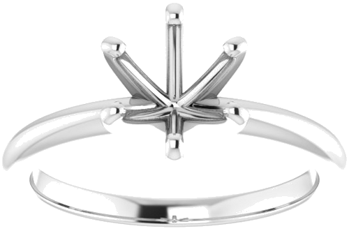 Sužadėtuvių Žiedas „Solitaire“ 585 Baltojo Aukso Round 7mm (3)